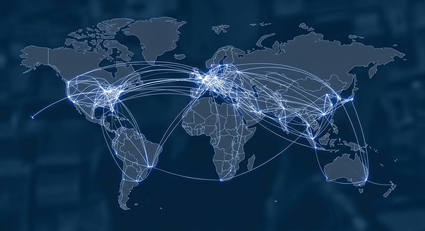 Global supply chain map